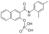 结构式 CAS# 1596-56-1, N-(2,4-二甲基苯基)-3-(磷酰氧基)-2-萘甲酰胺