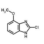 结构式 CAS# 15965-58-9, 2-氯-4-甲氧基-1H-苯并咪唑