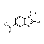 结构式 CAS# 15965-66-9, 2-氯-1-甲基-5-硝基-1H-苯并咪唑
