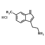 structure of CAS# 159730-12-8, 2-(6-Methyl-1H-Indol-3-Yl)Ethanamine Hydrochloride (1:1);2-(6-Methyl-1H-indol-3-yl)ethanamine hydrochloride;2-(6-methylindol-3-yl)ethylamine, chloride;M-4662