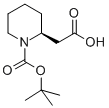structure of CAS# 159898-10-9, (2S)-1-[(1,1-Dimethylethoxy)Carbonyl]-2-PiperidineAcetic Acid;(S)-1-Boc-Piperidin-2-Ylacetic  Acid,  (S)-N-Boc-2-Carboxymethyl-Piperidine;(S)-2-CARBOXYMETHYL-PIPERIDINE-1-CARBOXYLIC ACID TERT-BUTYL ESTER;(S)-(1-BOC-PIPERIDIN-2-YL)-ACETIC ACID