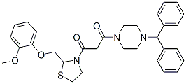 CAS#: 161364-78-9， 1-[4-[Di(Phenyl)Methyl]Piperazin-1-Yl]-3-[2-[(2-Methoxyphenoxy)Methyl]-1,3-Thiazolidin-3-Yl]Propane-1,3-Dione