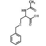 structure of CAS# 161512-71-6, N-Acetyl-S-Benzylcysteine;3-(benzylsulfanyl)-2-acetamidopropanoic acid;Alanine, N-acetyl-3-(benzylthio)-;Alanine, N-acetyl-3-(benzylthio)-, l-