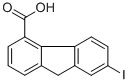 structure of CAS# 16218-33-0, 7-Iodo-9H-Fluorene-4-carboxylic Acid;7-Iodo-9H-Fluorene-4-Carboxylic Acid, 95+%;7-Iodo-9H-Fluorene-4-Carboxylic Acid 95%;2-Iodo-9H-Fluorene-5-Carboxylic Acid