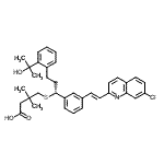 CAS#: 162489-70-5， 4-({(1R)-1-{3-[(E)-2-(7-Chloro-2-Quinolinyl)Vinyl]Phenyl}-3-[2-(2-Hydroxy-2-Propanyl)Phenyl]Propyl}Sulfanyl)-3,3-Dimethylbutanoic Acid