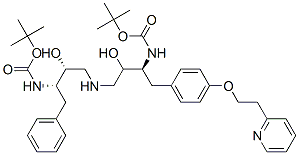 CAS#: 162539-57-3， Tert-Butyl N-[(2S,3R)-3-Hydroxy-4-[[(2R,3S)-2-Hydroxy-3-[(2-Methylpropan-2-Yl)Oxycarbonylamino]-4-Phenylbutyl]Amino]-1-[4-(2-Pyridin-2-Ylethoxy)Phenyl]Butan-2-Yl]Carbamate