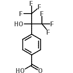 结构式 CAS# 16261-80-6, 4-(1,1,1,3,3,3-六氟-2-羟基-2-丙基)苯甲酸