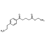 structure of CAS# 162734-50-1, Ethyl 5-Oxo-5-(4-Propylphenyl)Pentanoate;Ethyl 5-(4-n-Propylphenyl)-5-oxovalerate