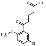 结构式 CAS# 162930-56-5, 5-(5-氯-2-甲氧基苯基)-5-氧代戊酸