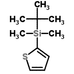 structure of CAS# 163079-25-2, Dimethyl(2-Methyl-2-Propanyl)2-Thienylsilane;2-(tert-Butyldimethylsilyl)thiophene