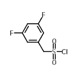 structure of CAS# 163295-74-7, (3,5-Difluorophenyl)Methanesulfonyl Chloride;(3,5-Difluorophenyl)methanesulphonyl chloride;[(3,5-difluorophenyl)methyl]chlorosulfone;3,5-(Difluorophenyl)methanesulfonyl chloride