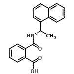 structure of CAS# 163438-06-0, 2-{[(1S)-1-(1-Naphthyl)Ethyl]Carbamoyl}Benzoic Acid;399736_ALDRICH