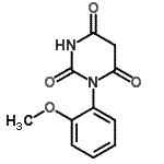结构式 CAS# 16348-07-5, 1-(2-甲氧基苯基)-2,4,6(1H,3H,5H)-嘧啶三酮
