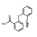结构式 CAS# 163725-12-0, 2-[(2-氰基苯基)硫基]苯甲酸