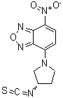 structure of CAS# 163927-30-8, 4-[(3S)-3-Isothiocyanato-1-Pyrrolidinyl]-7-Nitro-2,1,3-Benzoxadiazole;(S)-(+)-N<wbr>BD-Py-NCS<wbr> [=(S)-(+<wbr>)-4-(3-Is<wbr>othiocyan<wbr>atopyrrol<wbr>idin-1-yl<wbr>)-7-nitro<wbr>-2,1,3-be<wbr>nzoxadiaz<wbr>ole] [HPL<wbr>C Labelin<wbr>g Reagent<wbr> for eε D<wbr>eterminat<wbr>ion];96868_FLUKA