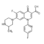 CAS#: 164151-00-2， 6-Fluoro-1-(5-Fluoro-2-Pyridinyl)-7-(3-Methyl-1-Piperazinyl)-4-Oxo-1,4-Dihydro-3-Quinolinecarboxylic Acid