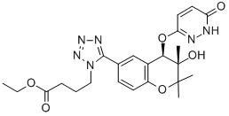 CAS#: 164178-54-5， Ethyl 4-[5-[(3S,4R)-3-Hydroxy-2,2,3-Trimethyl-4-[(6-Oxo-1H-Pyridazin-3-Yl)Oxy]Chroman-6-Yl]Tetrazol-1-Yl]Butanoate