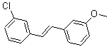 structure of CAS# 164220-45-5, 1-Chloro-3-[2-(3-Methoxyphenyl)Ethenyl]-Benzene;(E)-1-Chloro-3-(3-Methoxystyryl)Benzene;3-CHLORO-3''-METHOXYSTILBENE 97+%;3-CHLORO-3'-METHOXYSTILBENE