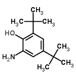 structure of CAS# 1643-39-6, 2-Amino-4,6-Bis(2-Methyl-2-Propanyl)Phenol;2-AMINO-4<wbr>,5,6,7-TE<wbr>TRAHYDRO-<wbr>BENZO[B]T<wbr>HIOPHENE-<wbr>3-CARBOXY<wbr>LIC ACID <wbr>CYCLOHEXY<wbr>LAMIDE;2-amino-4,6-ditert-butylphenol;2-Amino-4,6-di-tert-butyl-phenol