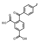 CAS#: 1645-24-5， 4-(4-Fluorobenzoyl)Isophthalic Acid