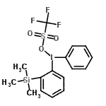 structure of CAS# 164594-13-2, Phenyl[2-(trimethylsilyl)phenyl]iodonium Trifluoromethanesulfonate;Phenyl[2-<wbr>(trimethy<wbr>lsilyl)ph<wbr>enyl]iodo<wbr>nium Trif<wbr>luorometh<wbr>anesulfon<wbr>ate