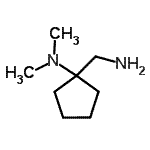 structure of CAS# 164642-21-1, 1-(Aminomethyl)-N,N-Dimethylcyclopentanamine;(1-Aminomethyl-cyclopentyl)-dimethyl-amine;[(aminomethyl)cyclopentyl]dimethylamine;1-(Dimethylamino)-cyclopentanemethanamine