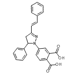 CAS#: 165051-67-2， 4-{5-Phenyl-3-[(E)-2-Phenylvinyl]-4,5-Dihydro-1H-Pyrazol-1-Yl}Phthalic Acid