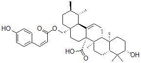 CAS#: 165171-15-3， (1S,2R,4aS,6aR,6aR,6bR,8aR,10S,12aR,14bS)-10-Hydroxy-4a-[[(Z)-3-(4-Hydroxyphenyl)Prop-2-Enoyl]Oxymethyl]-1,2,6b,9,9,12a-Hexamethyl-2,3,4,5,6,6a,7,8,8a,10,11,12,13,14b-Tetradecahydro-1H-Picene-6a-Carboxylic Acid