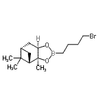 结构式 CAS# 165881-36-7, (1S,2S,6R,8S)-4-(4-溴丁基)-2,9,9-三甲基-3,5-二氧杂-4-硼杂三环[6.1.1.0<sup>2,6</sup>]癸烷