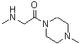 structure of CAS# 166187-00-4, 2-(Methylamino)-1-(4-Methyl-1-Piperazinyl)Ethanone;2-(methylamino)-1-(4-methylpiperazin-1-yl)ethanone;2-(methylamino)-1-(4-methylpiperazinyl)ethan-1-one;2-Methylamino-1-(4-methyl-piperazin-1-yl)-ethanone