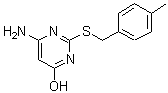 CAS 登录号：166751-35-5， 6-氨基-2-[(4-甲基苄基)硫基]-4-嘧啶醇