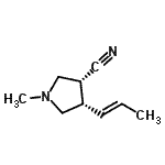 CAS#: 166832-86-6， (3R,4S)-1-Methyl-4-[(1E)-1-Propen-1-Yl]-3-Pyrrolidinecarbonitrile