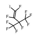 structure of CAS# 167026-90-6, (1Z)-1,2,3,4,4,4-Hexafluoro-1-Iodo-3-(Trifluoromethyl)-1-Butene;1-Iodononafluoro(3-methylbut-1-ene);1-Iodononafluoro(3-methylbut-1-ene), >97%;Hexafluoro-3-(trifluoromethyl)-1-iodobut-1-ene