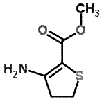 structure of CAS# 167280-87-7, Methyl 3-Amino-4,5-Dihydro-2-Thiophenecarboxylate;3-Amino-4,5-dihydro-thiophene-2-carboxylic acid methyl ester;Maybridge1_003844