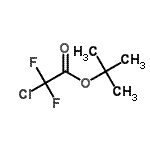 structure of CAS# 167308-43-2, 2-Methyl-2-Propanyl Chloro(Difluoro)Acetate;Butyl chlorodifluoroacetate;MFCD00153088;t-Butyl chlorodifluoroacetate