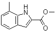 structure of CAS# 16732-82-4, Methyl 7-Methyl-1H-Indole-2-Carboxylate;7-METHYL-1H-INDOLE-2-CARBOXYLIC ACID METHYL ESTER;7-METHYLINDOLE-2-CARBOXYLIC ACID METHYL ESTER;M-4077