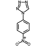 structure of CAS# 16759-47-0, 1-(4-Nitrophenyl)-1H-Tetrazole;1-(4-Nitrophenyl)-1H-tetraazole #;BAS 01516588;NSC111925