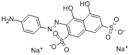 结构式 CAS# 1681-60-3, 3-[2-(4-氨基苯基)偶氮]-4,5-二羟基-2,7-萘二磺酸钠盐(1:2)