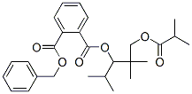 structure of CAS# 16883-83-3, Benzyl 3-Isobutyryloxy-1-Isopropyl-2,2-Dimethylpropyl Phthalate;O1-[1-Isopropyl-2,2-Dimethyl-3-(2-Methylpropanoyloxy)Propyl] O2-(Phenylmethyl) Benzene-1,2-Dicarboxylate;Benzene-1,2-Dicarboxylic Acid O1-[1-Isopropyl-2,2-Dimethyl-3-(2-Methyl-1-Oxopropoxy)Propyl] O2-(Phenylmethyl) Ester;Benzene-1,2-Dicarboxylic Acid O2-(Benzyl) O1-(3-Isobutyryloxy-1-Isopropyl-2,2-Dimethyl-Propyl) Ester