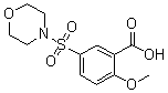 structure of CAS# 168890-59-3, 2-Methoxy-5-(4-Morpholinylsulfonyl)-Benzoic Acid;2-Methoxy-5-Morpholinosulfonyl-Benzoate;2-Methoxy-5-Morpholinosulfonylbenzoate;2-Methoxy-5-Morpholin-4-Ylsulfonyl-Benzoate