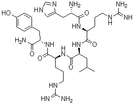 CAS#: 168916-68-5， L-Histidyl-L-Arginyl-L-Leucyl-L-Arginyl-L-Tyrosinamide