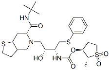 CAS#: 169273-55-6， [(2R,3S)-2-Methyl-1,1-Dioxothiolan-3-Yl] N-[(2R,3R)-4-[(3aR,6S,7aS)-6-(Tert-Butylcarbamoyl)-3,3a,4,6,7,7a-Hexahydro-2H-Thieno[2,3-d]Pyridin-5-Yl]-3-Hydroxy-1-Phenylsulfanylbutan-2-Yl]Carbamate