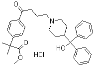 CAS#: 169280-33-5， 4-[4-[4-(Hydroxydiphenylmethyl)-1-Piperidinyl]-1-Oxobutyl]-alpha,alpha-Dimethyl-BenzeneAcetic Acid Methyl Ester Hydrochloride (1:1)