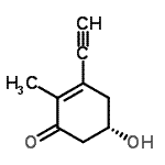 CAS#: 169305-52-6， (5S)-3-Ethynyl-5-Hydroxy-2-Methyl-2-Cyclohexen-1-One