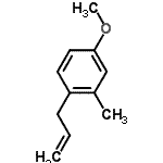 结构式 CAS# 16964-10-6, 1-烯丙基-4-甲氧基-2-甲基苯