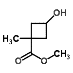 structure of CAS# 169899-49-4, Methyl 3-Hydroxy-1-Methylcyclobutanecarboxylate;methyl 3-hydroxy-1-methylcyclobutanecarboxylate