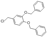 structure of CAS# 1699-59-8, 3,4-Dibenzyloxybenzyl Chloride;1,2-Bis(Benzyloxy)-4-(Chloromethyl)Benzene;3,5-Bis(Benzyloxy)-Alpha-Chlorotoluene