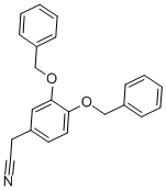structure of CAS# 1699-60-1, 3,4-Bis(Phenylmethoxy)-Benzeneacetonitrile;2-(3,4-Bis(Benzyloxy)Phenyl)Acetonitrile;3,4-DIBENZYLOXYPHENYLACETONITRILE