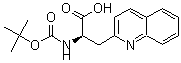 结构式 CAS# 170157-64-9, (R)-alpha-[[(1,1-二甲基乙氧基)羰基]氨基]-2-喹啉丙酸