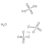 structure of CAS# 17106-39-7, Cerium(4+) Sulfate - Sulfuric Acid Hydrate (1:2:1:1);Cerium(IV) sulfate hydrate, complex with sulfuric acid;Tetrasulfato-ceric acid;423351_ALDRICH